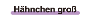 Hähnchen groß