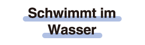 Schwimmt im Wasser