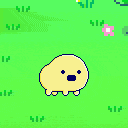 Imagen de Tamagotchi con rasgos de conejo tras comer zanahorias
