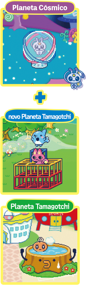 Planeta cósmico novo Planeta Tamagotchi + Planeta Tamagotchi