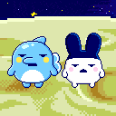 Immagine che mostra un Tamagotchi ferito dopo una lotta