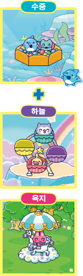 수중 하늘+육지