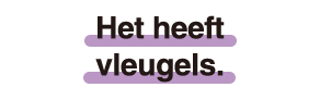 Het heeft vleugels.