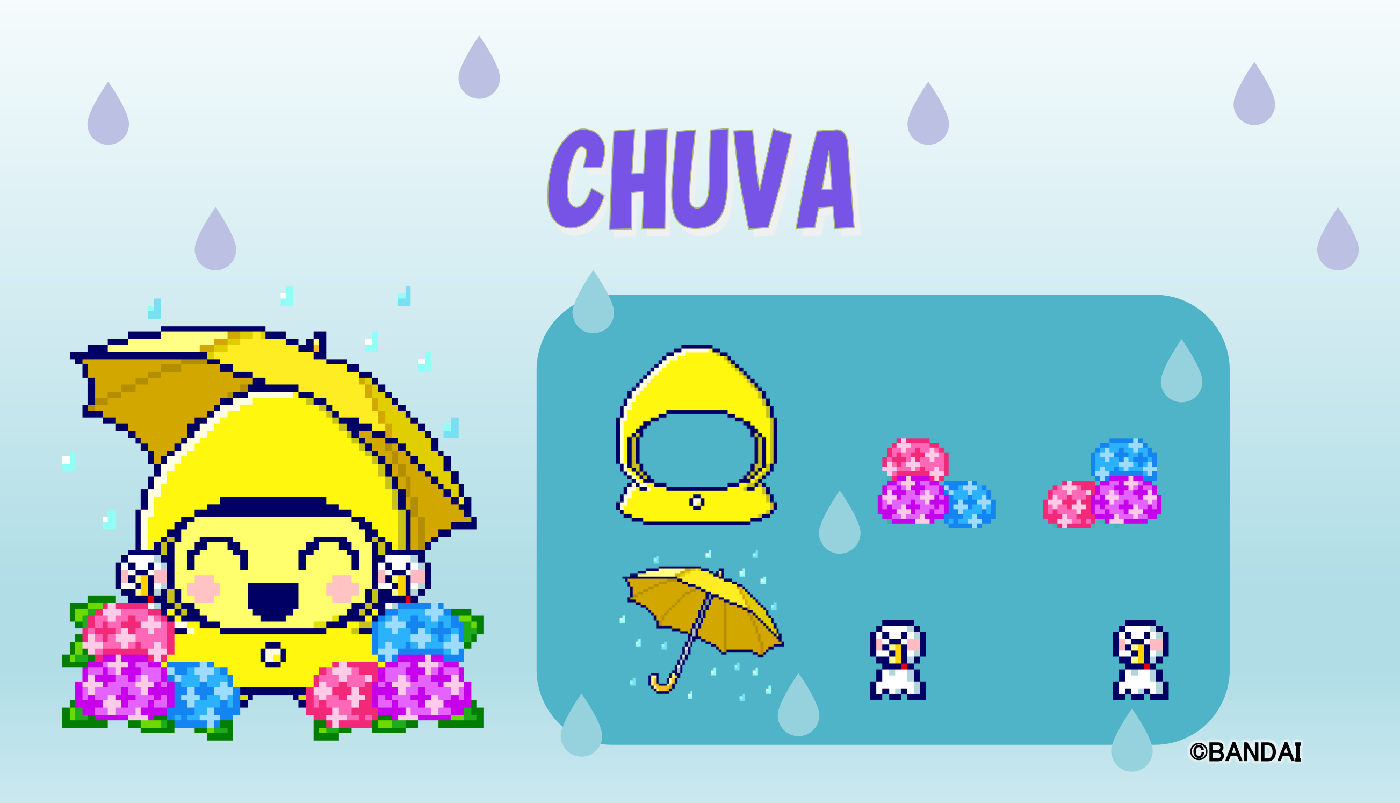 📢 Novos itens para download em junho! Resgate o conjunto Dia Chuvoso!