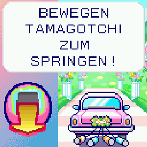 Schütteln Sie Ihr Tamagotchi und springen Sie!