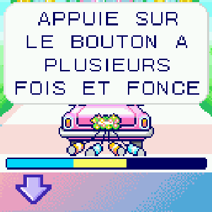 Appuyer sur le bouton A pour faire un sprint de départ !