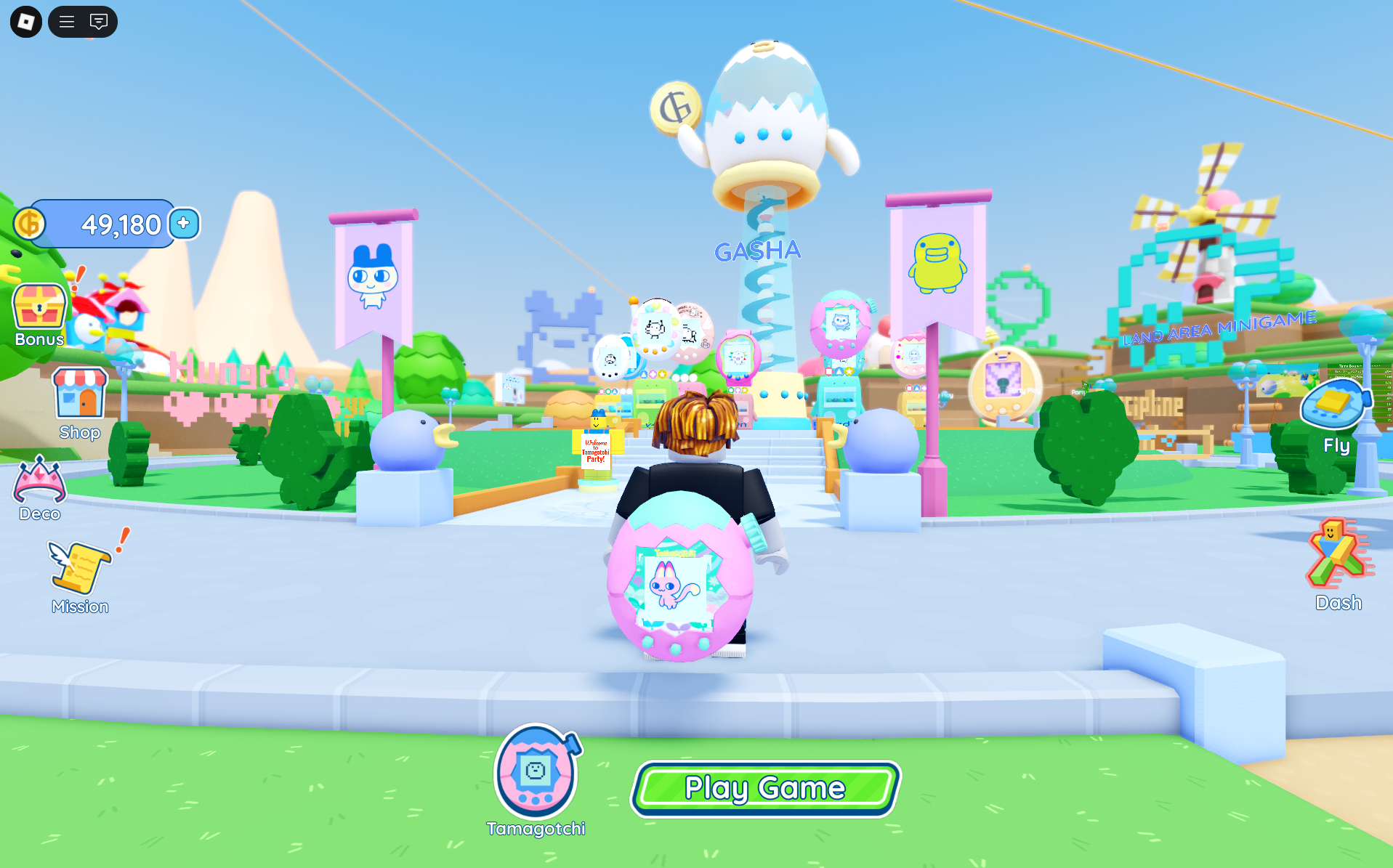 Tamagotchi comes to Roblox! Play Tamagotchi Party in a virtual space with popular Tamagotchi characters!