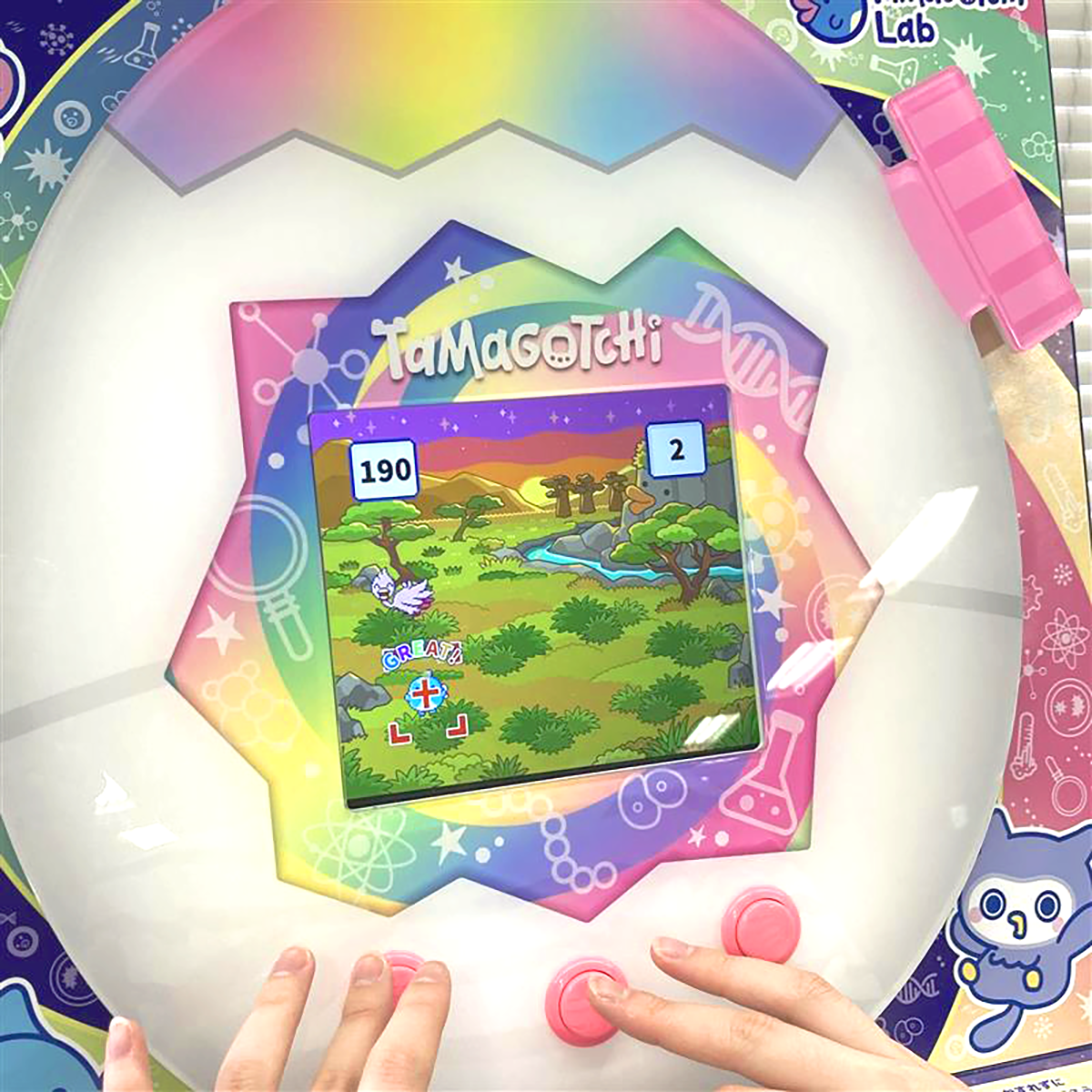 Schermata del Lab Tama che mostra la foto di Irukatchi scattata così come appare dall'erba