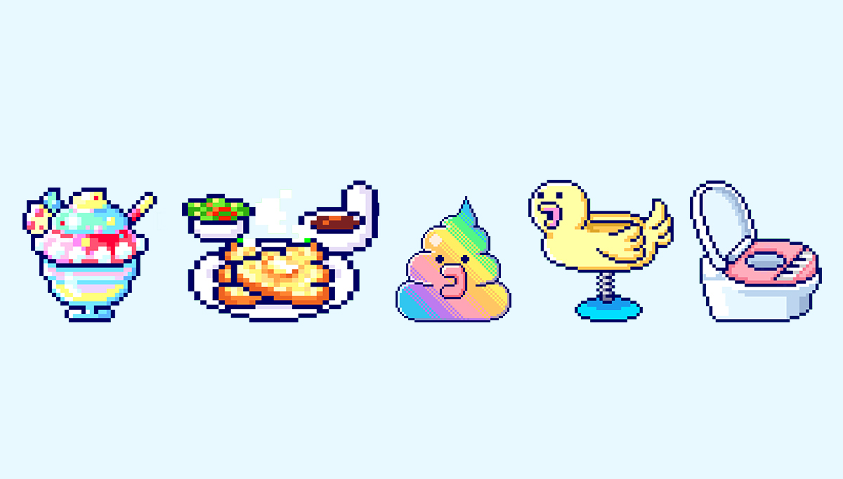 うんちテーマのゆうぐと食べ物