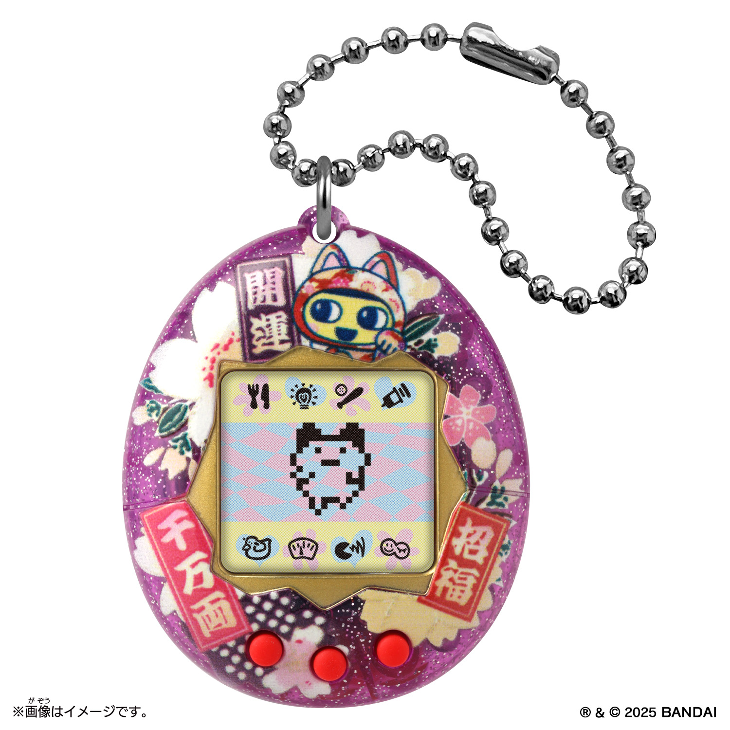 Original Tamagotchi 招き猫まめっち inspired by 江戸木目込人形 