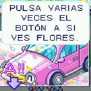 ¡mantener pulsado presionado el botón A durante la lluvia de flores!