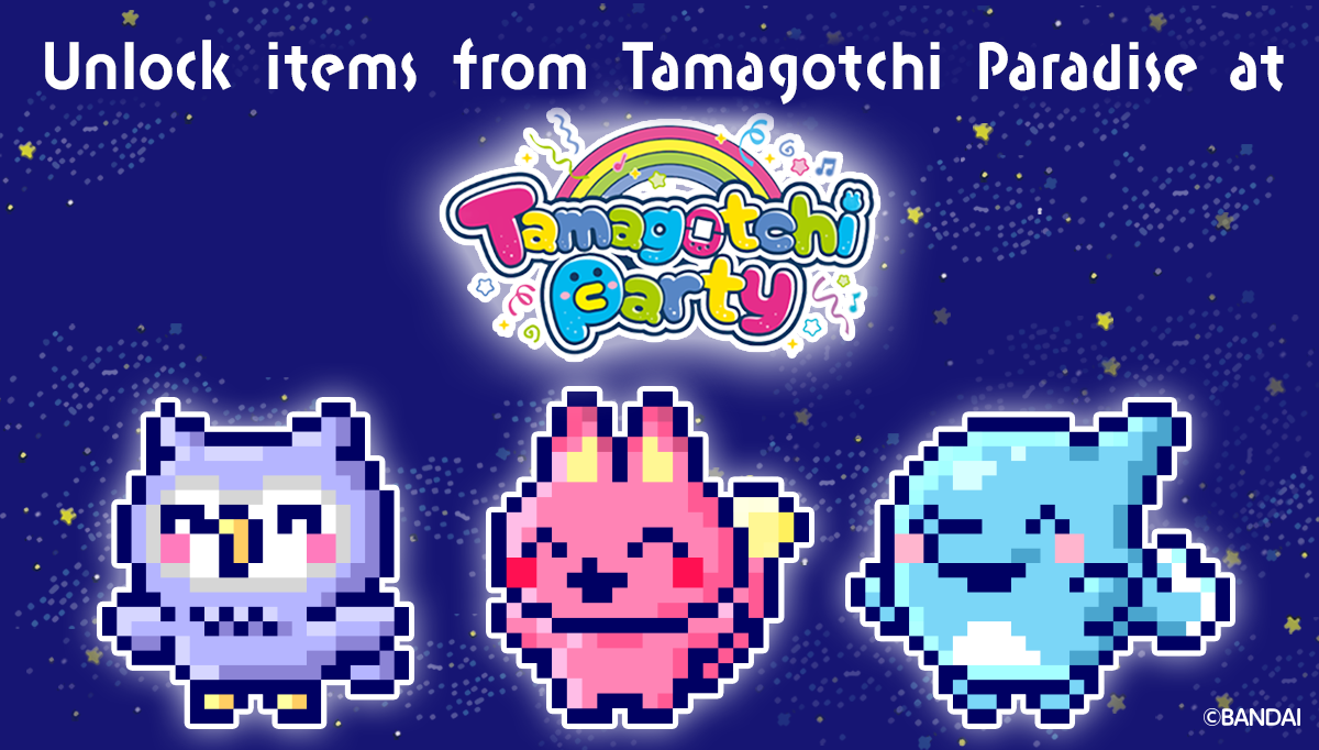 Gioca a Tamagotchi Paradise e Tamagotchi Party su Roblox per sbloccare oggetti!